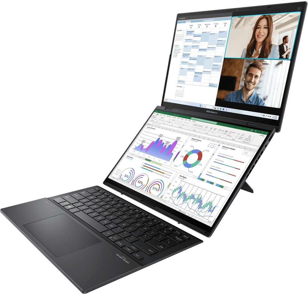 ASUS Consumer ASUS Zenbook Duo|UX8406CA-0U91610G2W|14'' OLED|TOUCH|500NITS|GREY|Ultra 9-285H|LPDDR5X 16GB OB|1TB PCIE SSD|STYLUS|BACKPACK|WIN