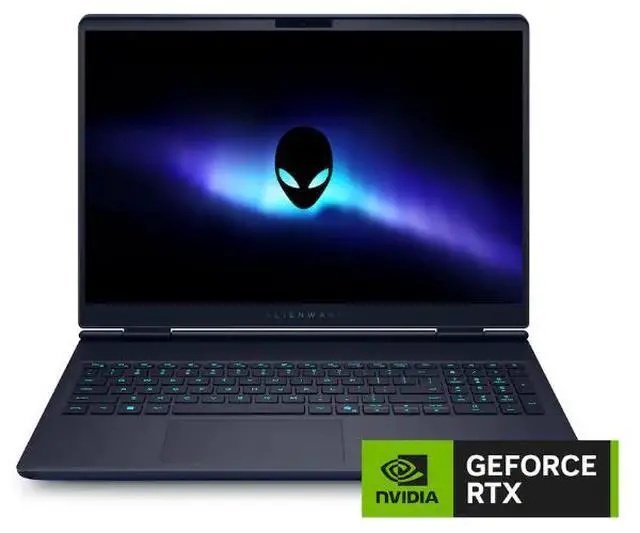 Dell Alienware 16X Aurora AC16251, Interstellar Indigo, 16" WQXGA (2560 x 1600) 240Hz, 3ms, ComfortView Plus, NVIDIA G-SYNC and Advanced Optimus, 100% DCIP-3, Intel® Core™ Ultra 7 Processor 255HX (30MB cache, 20 cores, 1.8 to 5.2 GHz P-Core), 32GB, 2x16GB, DDR5, 5600 MT/s, 1TB M.2 PCIe NVMe SSD, No Optical Drive, Windows 11 Pro, MediaTek Wi-Fi 7 MT7925, 2x2, 802.11be, MU-MIMO, Bluetooth® wireless card, , 1-Zone AlienFX RGB Keyboard, English International, 1080p at 30 fps, FHD RGB-IR HDR camera, Dual-array microphones, 2 USB 3.2 Gen 1 (5 Gbps) ports, 1 USB 3.2 Gen 2 (10 Gbps) Type-C® port with Power Delivery, 1 Thunderbolt™ 4 (40 Gbps) port with DisplayPort™ 2.1, 1 HDMI 2.1 port with Discrete Graphics Controller Direct Output, 1 universal audio jack (RCA, 3.5 mm), 1 RJ45 ethernet port (1 Gbps), 1 power-adapter port, NVIDIA® GeForce RTX™ 5060, 8 GB GDDR7, Cannot be downgraded, No bag, Microsoft Office 30 Day Trial, McAfee LiveSafe 1-year (5-device), McAfee+ Premium 30-day trial, 3 Year Hardware Support - On Site Service, No 3G Upgrade, No Modem, 6-Cell Battery, 96 Whr (Integrated), 180W Adapter