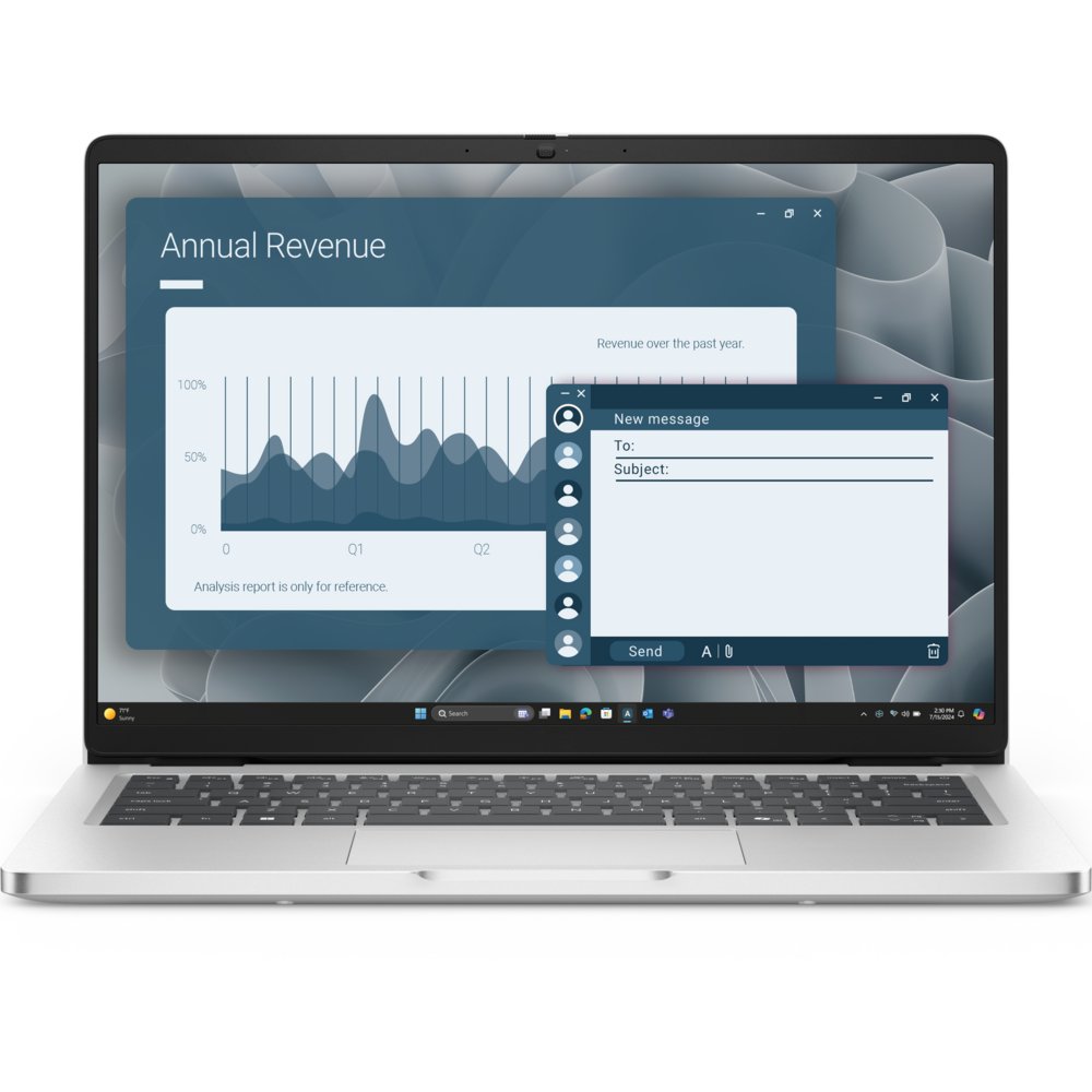 Dell Pro 14 (PC14255), Grey, 14", Non-Touch, FHD+ 1920 x 1200, 60Hz, IPS, Anti-Glare, 300 nit, 45% NTSC, FHD+IR Cam, AMD Ryzen(TM) 5 220 Processor (22 MB cache, 6 cores, 12 threads, up to 4.9 GHz) , 16 GB: 1 x 16 GB, DDR5, 5600 MT/s   2 x Slots MAX 64GB, 512 GB SSD M.2 2230 PCIe Gen4, RJ45 Included, Windows 11 Pro, MediaTek Wi-Fi 6E MT7922, 2x2, 802.11ax, MU-MIMO, Bluetooth(R) wireless card, Fingerprint Reader, Facial Recognition, English International backlit Copilot key keyboard, 2 x USB Type-C Thunderbolt 4 with Power Delivery 3.1 & DisplayPort 1.4a; 4.5mm barrel power delivery; 2 x USB 3.2 Gen 1 Type-A (1 with PowerShare); 1x HDMI 2.1; 1x RJ-45 (1 Gigabit); 1x Global Headset Jack; 1x Wedge-Shaped Lock slot, AMD Radeon(TM) 740M graphics, Dell SupportAssist OS Recovery Tool; Dell Optimizer; Dell Power Manager; SupportAssist, TPM 2.0 FIPS-140-2 Certified, 3-cell, 55 Wh, ExpressCharge Capable, ExpressCharge Boost Capable, 3 Year ProSupport , NO WWAN, FHD HDR + IR Camera, Facial Recognition, TNR, Camera Shutter, Microphone, Dell Pro 14 PC14255, 65W Adapter, Type-C; E4 Power Cord 1M with red top plug for South Africa