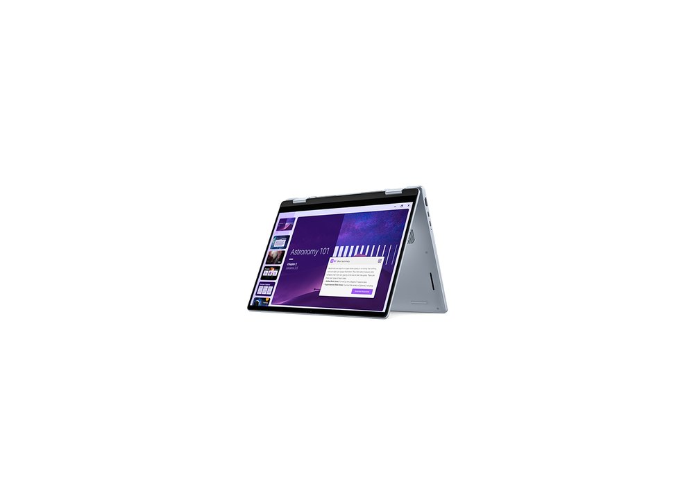 Dell 14 Plus 2-in-1 DB04250, Ice Blue, 14.0-inch 16:10 FHD+ (1920x1200) Touch 300nits WVA Display with ComfortView, Active Stylus Pen not included, Compatible with PN5122W, Intel® Core™ Ultra 7 256V (47 TOPS NPU, 8 cores, up to 4.8 GHz), 16GB, LPDDR5X, 8533MT/s, Memory on Package, onboard, 1TB M.2 PCIe NVMe Solid State Drive, No Optical Drive, Windows 11 Home, Copilot+ PC , Intel Wi-Fi 7 BE201, 2x2, 802.11be, Bluetooth wireless card, Fingerprint Reader, English International backlit Copilot key keyboard, no numeric keypad, FHD Camera with dual digital Microphone array w/ AI noise reduction, w/ privacy shutter, HDMI 2.1, x1 Intel Thunderbolt 4.0, x1 USB 3.2 Gen 1, Type-A, x1 USB 3.2 Gen 2 Type-C, x1 Audio Jack, Intel® Arc™ Graphics, Cannot be downgraded, No bag, Microsoft Office 30 Day Trial - Excludes Office License, McAfee 30day Trial, McAfee MultiDevice 15 Month Subscription, 1 Year Hardware Support - On Site Service, No 3G Upgrade, No Modem, 4-Cell Battery, 64WHr (Integrated), 65W Type-C Adapter