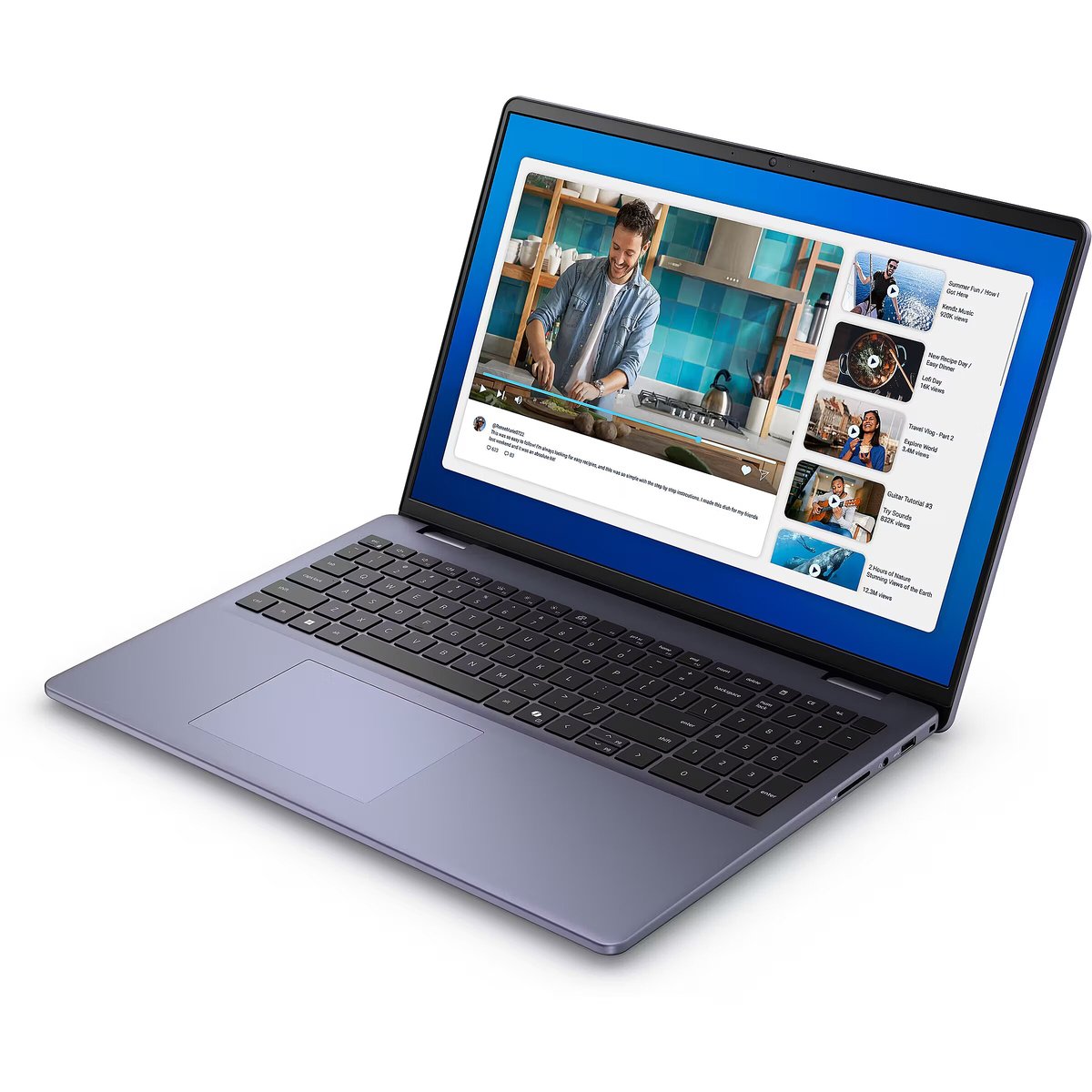 Dell 16 DC16251, Midnight Blue, 16.0-inch 16:10 FHD+ (1920x1200) Anti-Glare Non-Touch 300nits WVA/IPS Display with ComfortView, Intel(R) Core(TM) 5 120U (10 cores, up to 5.0 GHz), 16 GB: 2 x 8 GB, DDR5, 5200 MT/s 2 slots Max 32GB, 512GB M.2 2230 PCIe NVMe Solid State Drive , No Optical Drive, Windows 11 Pro, Realtek Wi-Fi 6E RTL8852CE, 2x2, 802.11ax, MU-MIMO, Bluetooth® wireless card, Power Button with Fingerprint Reader, Carbon Black English International Backlit Copilot Key Keyboard with Numeric Keypad, (1) HDMI 1.4; (2) USB 3.2 Gen 1 Type-A; (1) USB 3.2 Gen 2 (10Gbps) Type-C w/ DP 1.4, PD; (1) SD Card Reader; (1) Global Headset jack; (1) Wedged-shaped lock slot, Intel® Graphics
, Dell, Dell Power Manager, McAfee, Support Assist,, Trusted Platform Module (TPM) 2.0, 4-Cell Battery, 54WHr (Integrated), ProSupport Next Business Day Onsite Service after remote diagnosis with HW-SW Support, 36 Month(s), NO 3G/HSDPA/LTE, FHD RGB camera, 65W AC Adapter, 4.5MM