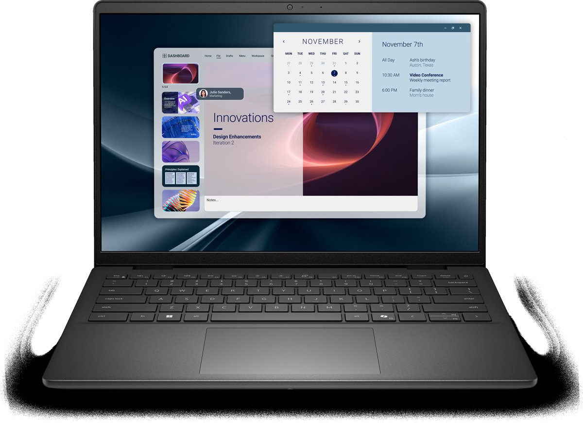 Dell Pro 14 Essential PV14255, Carbon Black (Plastic), 14.0-inch FHD+ (1920x1200) Anti-Glare Non-Touch 300nits WVA/IPS Display, AMD Ryzen™ 5 220 Processor (6 cores, up to 4.9 GHz), 16GB, 1x16GB, DDR5, 5600MT/s, 512GB M.2 PCIe NVMe Solid State Drive, No Optical Drive, Windows 11 Home, Realtek Wi-Fi 6 RTL8852BE, 2x2, 802.11ax, MU-MIMO, Bluetooth® wireless card, Carbon Black Power Button with Fingerprint Reader, Carbon Black English International backlit Copilot key keyboard, no numeric keypad, Integrated Widescreen HD (720p) Webcam with Single Digital Microphone Array with Temporal Noise Reduction enabled, HDMI 1.4*, x1 USB 3.2 Gen 2 Type-C™ (DP/Power Delivery), x2 USB 3.2 Gen 1 Type-A, SD Card reader, x1 Headset Jack, Wedge-shaped lock slot, AMD Radeon™ Graphics, Cannot be downgraded, No bag, Microsoft Office 30 Day Trial - Excludes Office License, McAfee 30day Trial, McAfee MultiDevice 15 Month Subscription, 1 Year Hardware Support - On Site Service, No 3G Upgrade, No Modem, 3-Cell Battery, 41WHr (Integrated), 65 Watt AC Adapter