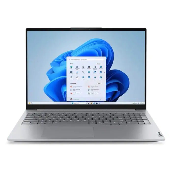 Lenovo ThinkBook 16 G8 IAL , 16" WUXGA (1920x1200) IPS 300nits Anti-glare, 45% NTSC, 60Hz , Intel Core Ultra 5 225U, 12C (2P + 8E + 2LPE) / 14T, Max Turbo up to 4.8GHz, 12MB , Integrated Intel AI Boost, up to 12 TOPS , 1x 16GB SO-DIMM DDR5-5600 (Two DDR5 SO-DIMM slots, dual-channel capable, Up to 64GB DDR5-5600) , 512GB SSD M.2 2242 PCIe 4.0x4 NVMe , Integrated Intel Graphics , Windows 11 Pro, English (US) / English (UK) , Wi-Fi 6E, 802.11ax 2x2 + BT5.3 , 1x USB-A (USB 5Gbps / USB 3.2 Gen 1), 1x USB-A (USB 5Gbps / USB 3.2 Gen 1), Always On, 1x USB-C (USB 10Gbps / USB 3.2 Gen 2), with USB PD 3.0 and DisplayPort 1.4, 1x USB-C (Thunderbolt 4 / USB4 40Gbps), with USB PD 3.0 and DisplayPort 2.1, 1x HDMI 2.1, up to 4K/60Hz, 1x Headphone / microphone combo jack (3.5mm), 1x Ethernet (RJ-45), 1x SD card reader , Arctic Grey , Integrated 45Wh, 65W USB-C (3-pin) , Non-backlit KB, Fingerprint reader Touch Style, Match-on-Chip, Integrated in Power Button , FHD 1080p with Privacy Shutter, Stereo speakers, 2W x2, Dolby Audio , 3 Year Carry-In Warranty