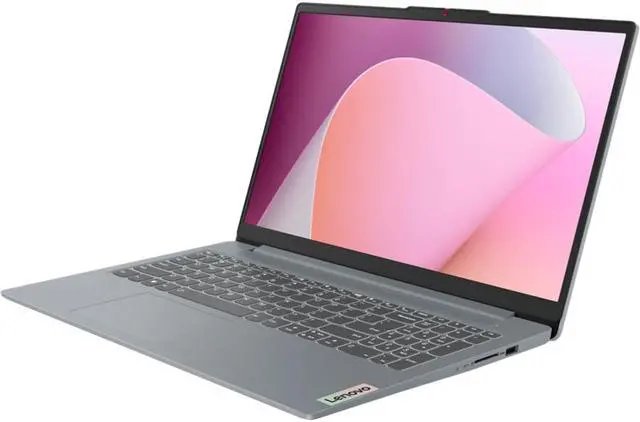 Lenovo IdeaPad Slim 3 15AMN8, 15.6" FHD (1920x1080) IPS 300nits Anti-glare, AMD Ryzen™ 5 7520U (4C / 8T, 2.8 / 4.3GHz, 2MB L2 / 4MB L3), 16GB Soldered LPDDR5-5500, not upgradable, 512GB SSD M.2 2242 PCIe® 4.0x4 NVMe®, No ODD, Integrated AMD Radeon™ 610M Graphics, Windows® 11 Home Single Language, English, Wi-Fi® 6, 802.11ax 2x2 + BT5.2, No-LTE, 2x USB 3.2 Gen 1, 1x USB-C® 3.2 Gen 1 (support data transfer, USB PD 45-65W and DisplayPort™ 1.2), 1x HDMI® 1.4, 1x Headphone / microphone combo jack (3.5mm), 1x Card reader, 1x Round tip power connector, No Ethernet, Arctic Grey, Integrated 47Wh, 65W Round Tip (3-pin), Non-backlit, English, User-facing stereo speakers, 1.5W x2, optimized with Dolby Audio™, 1 Year Carry-in Warranty