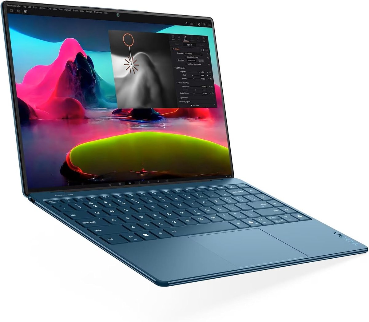 Lenovo Yoga Slim 9 (Copilot+ PC), 14" 4K WQUXGA (3840x2400) OLED 750nits (peak) / 600nits (typical) Glossy, 100% DCI-P3, 120Hz, Eyesafe®, Dolby Vision®, DisplayHDR™ True Black 600, Glass, Touch, X-Rite®, PureSight Pro, Intel® Core™ Ultra 7 258V, 8C (4P + 4LPE) / 8T, Max Turbo up to 4.8GHz, 12MB, Integrated Intel® AI Boost, up to 47 TOPS, 32GB Soldered LPDDR5x-8533, MoP Memory, not upgradable, 1TB SSD M.2 2242 PCIe® 4.0x4 NVMe®, No ODD, Integrated Intel® Arc™ Graphics 140V, Windows® 11 Pro, English, Wi-Fi® 7, 802.11be 2x2 + BT5.4, No-LTE, 2x USB-C® (Thunderbolt™ 4 / USB4® 40Gbps), with USB PD 3.0 and DisplayPort™ 2.1, No Ethernet, Tidal Teal, Integrated 75Wh, 65W USB-C® Slim (Wall-mount), Backlit, English, 4 stereo speakers, 3W x2 (woofers), 2W x2 (tweeters), optimized with Dolby Atmos®, Smart Amplifier (AMP), 2Y Premium Care with Onsite upgrade from 1Y Courier/Carry-in, Incl. Lenovo® USB-C® 4-in-1 Hub Gen 2 + Lenovo YOGA True Wireless Stereo Earbuds + Lenovo YOGA 14-inch Sleeve (Luna Grey)
