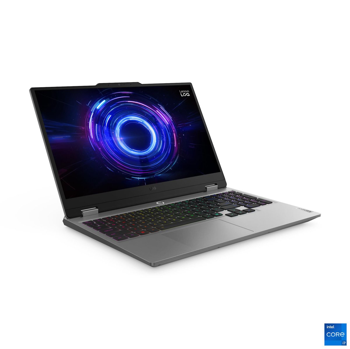 Lenovo LOQ 15IRX10, 15.6" FHD (1920x1080) IPS 300nits Anti-glare, 100% sRGB, 144Hz, G-SYNC®, Intel Core™ i7-14700HX, 20C (8P + 12E) / 28T, P-core 2.1 / 5.5GHz, E-core 1.5 / 3.9GHz, 33MB Intel® Smart Cache, 32GB DDR5-5600 (2x 16GB SODIMM DDR5-5600), 1TB SSD M.2 2242 PCIe® 4.0x4 NVMe®, No ODD, NVIDIA GeForce RTX™ 5060 8GB GDDR7, Boost Clock 2497MHz, TGP 100W, 572 AI TOPS, Windows® 11 Home Single Language, English, Wi-Fi® 6, 802.11ax 2x2 + BT5.2, No-LTE, 1x Slim tip Power connector, 3x USB-A (USB 5Gbps / USB 3.2 Gen 1), 1x USB-C® (USB 10Gbps / USB 3.2 Gen 2), with USB PD 65-100W and DisplayPort™ 1.4, 1x HDMI® 2.1, up to 8K/60Hz, 1x Headphone / microphone combo jack (3.5mm), 1x Ethernet (RJ-45), Luna Grey, Integrated 60Wh, 245W Slim Tip (3-pin), White Backlit, English, Stereo speakers, 2W x2, optimized with Nahimic Audio, 1 Year Carry-in Warranty