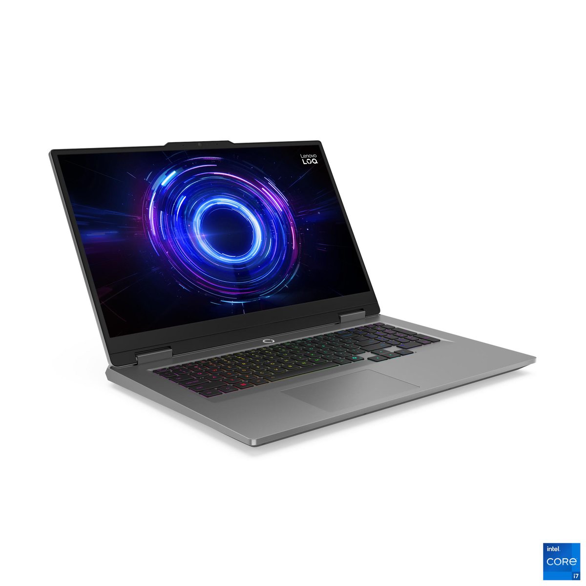 Lenovo LOQ 17IRX10, 17.3" FHD (1920x1080) IPS 300nits Anti-glare, 100% sRGB, 165Hz, G-SYNC®, Intel Core™ i7-14700HX, 20C (8P + 12E) / 28T, P-core 2.1 / 5.5GHz, E-core 1.5 / 3.9GHz, 33MB Intel® Smart Cache, 32GB DDR5-5600 (2x 16GB SODIMM DDR5-5600), 1TB SSD M.2 2242 PCIe® 4.0x4 NVMe®, No ODD, NVIDIA GeForce RTX™ 5060 8GB GDDR7, Boost Clock 2497MHz, TGP 115W, 572 AI TOPS, Windows® 11 Home Single Language, English, Wi-Fi® 6, 802.11ax 2x2 + BT5.2, No-LTE, 4x USB-A (USB 5Gbps / USB 3.2 Gen 1), 1x USB-C® (USB 10Gbps / USB 3.2 Gen 2), with USB PD 65-100W and DisplayPort™ 1.4, 1x HDMI® 2.1, up to 8K/60Hz, 1x Headphone / microphone combo jack (3.5mm), 1x Ethernet (RJ-45), 1x Slim tip Power connector, Luna Grey, Integrated 60Wh, 245W Slim Tip (3-pin), 24-Zone RGB Backlit, English, Stereo speakers, 2W x2, optimized with Nahimic Audio, 1 Year Carry-in Warranty