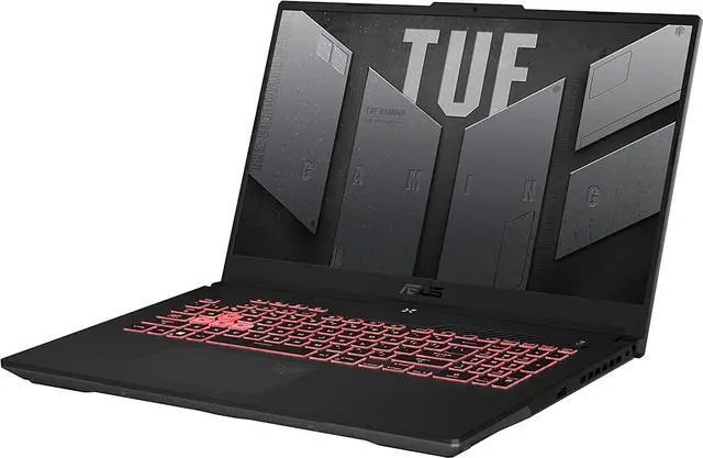 Asus FA707re-716512G0W TUF Gaming A17 - Ryzen7 8 cores ( 16-threads ) + 16Gb + 512Gb m.2 NVMe SSD + Nvidia geforce 3060- 25mm slim design , MIL-STD-810H military grade , dolby atmos audio with 2x speakers + 2-microphone array , 84-blades Arc Flow fan with 5x heatpipes- AMD Ryzen 7 6800H - 8 cores + hyper-threading ( 16-threads ) , 3.2Ghz upto 4.7Ghz max-boost ( 4mb L2 + 16mb L3 cache ) , 2x8Gb DDR5-4800 ( 2 slots upto 64Gb ) , nvidia geforce RTX3050Ti discrete vga ( 2560CUDA Cores , 1035/1695mhz , 4Gb 128bit DDR6 , 12000mhz , 192Gb/sec memory bandwidth , 80x TMUs , 48x RoPS , Tensor / RT cores : 80/20 with 2.5mb L1 + 2mb L2 cache , 49.68 GPexels/Sec , 82.8 GTexels/Sec , 5299 GFLoPS ) with HDMi out , 17" FHD iPS with ( 144Hz , 1920x1080 ) , 512Gb Gen3x4 nGff/M.2 NVMe SSD ( 2 slots , support Gen4x4 ) , no optical , no card reader , 720P webcam , bluetooth + Wi-Fi 6 802.11AX WiFi + gigabit lan + 2x USB3 type-C ( Gen`1 5Gbps / 1 DisplayPort ) + 2x USB3 type-A ( Gen1 5Gbps ) , built-in numeric keypad , 4Cells battery ( 56 Whrs ) - with windows 11 home + 30days office365 Home Premium Ready with skype - 1 year international warranty