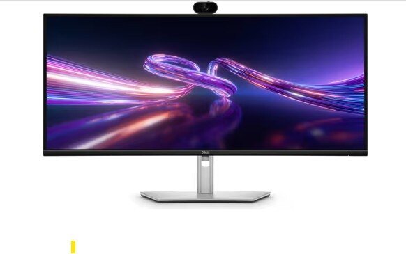 Dell Pro P 34 - P3426WEV - (34") (3440x1440) WQHD IPS USB-C Hub Webcam Monitor | 100Hz | Integrated Webcam | x1 HDMI port/s (HDCP 1.4) | x1 DisplayPort 1.4 (HDCP 1.4) port/s | x2 USB Type-A 5Gbps downstream port/s | x1 USB Type-B 5Gbps upstream port/s | x1 USB-C 5Gbps upstream port/s (DisplayPort 1.4 Alt Mode, Power Delivery up to 90 W) | x1 RJ45 Ethernet port/s, 1GbE | x1 USB Type-A 5Gbps downstream port/s with Battery Charging 1.2 | x1 USB-C 5Gbps downstream port/s, Power Delivery up to 15 W | Height-Adjust | Swivel | Pivot | Tilt | VESA