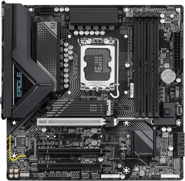 GIGABYTE Intel® B860 Chipset for LGA 1851; 4x DDR5; 2x M2; HDMI/DP; mATX.