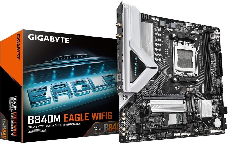 GIGABYTE AMD B840Chipset for AMD AM5; 2x Dual DDR5; 2x M2; 1x HDMI