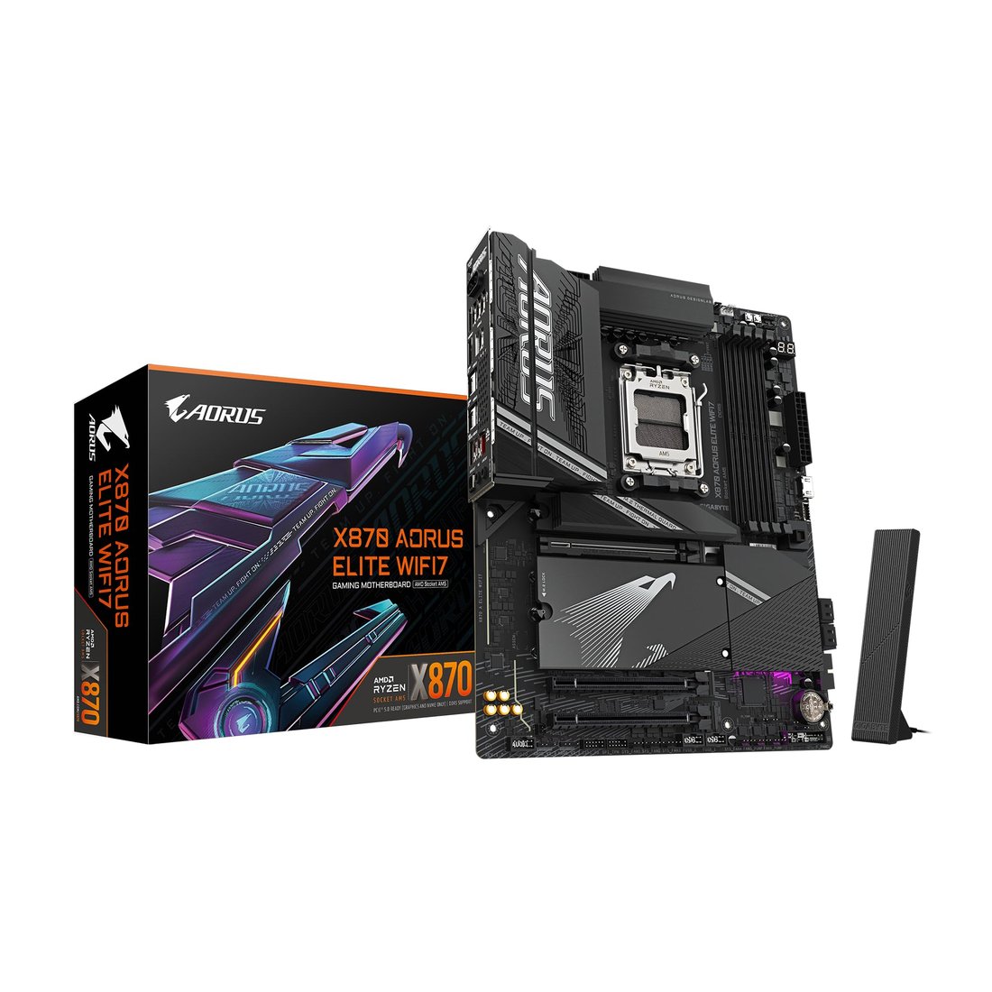 GIGABYTE Aorus AMD X870 Chipset for AMD AM5; 4x DDR5; 4x M2; 2x HDMI (1x Front)/2 x USB4® USB Type-C®; ATX.