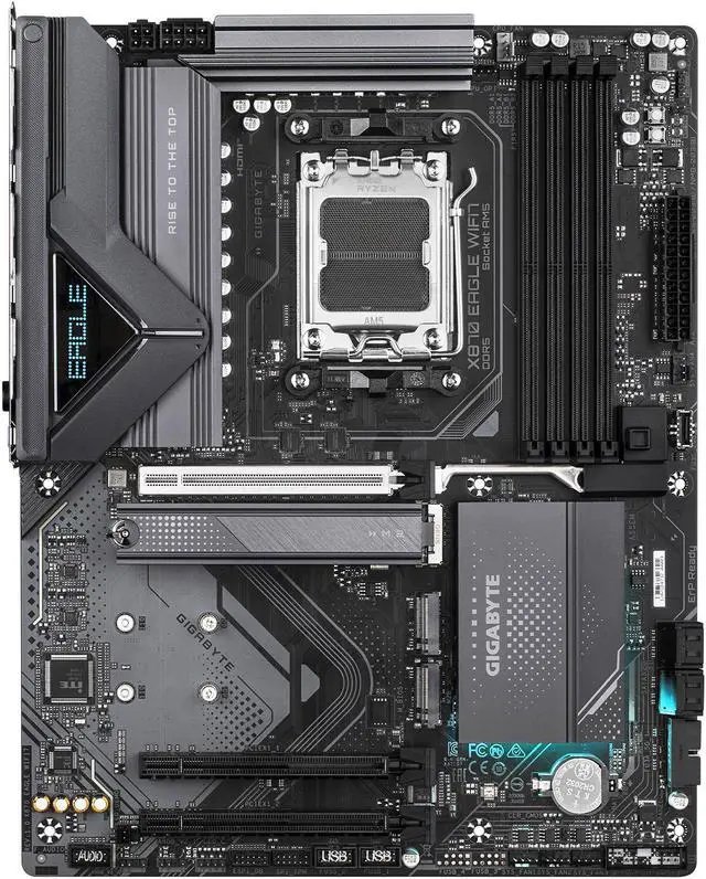 GIGABYTE AMD X870 Chipset for AMD AM5; 4x DDR5; 3x M2; HDMI/2 x USB4® USB Type-C®; ATX.