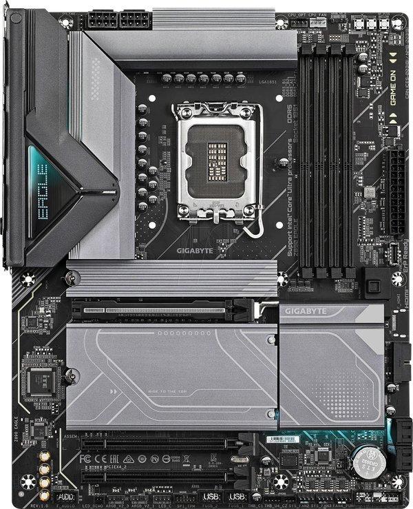 GIGABYTE Intel® Z890 Chipset for LGA 1851; 4x DDR5; 4x M2; USB4® USB Type-C®/DP; ATX.
