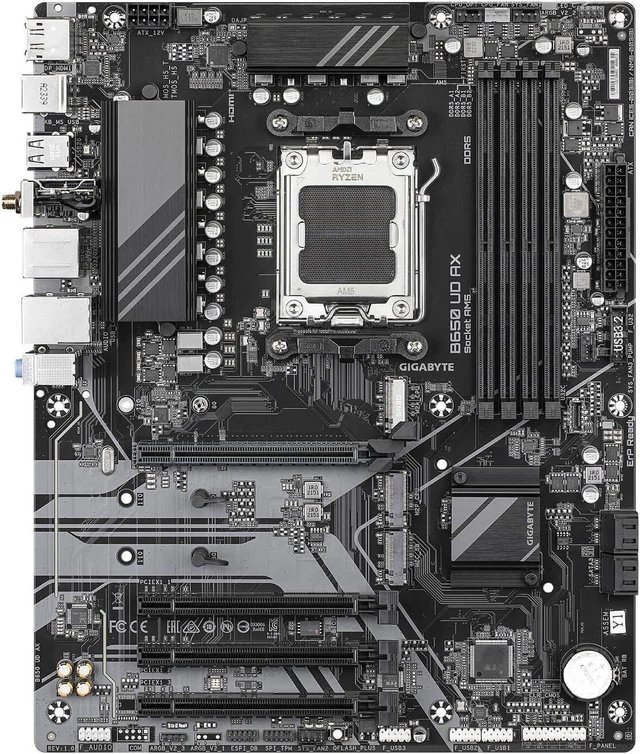 GIGABYTE AMD B650 UD for AMD AM5; 4x Dual DDR5; 3x M2; HDMI; DP.