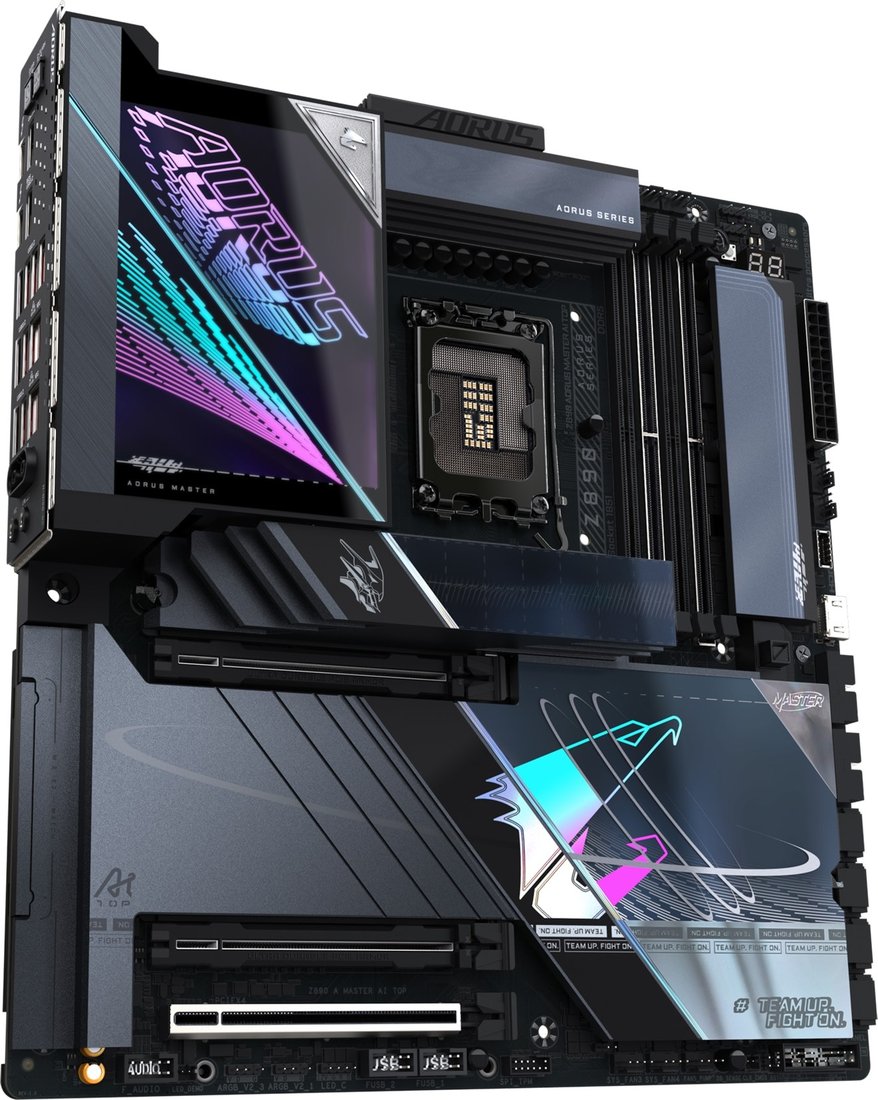 GIGABYTE Intel® Z890 Chipset for LGA 1851; 4x DDR5; 5x M2; 2xUSB4® USB Type-C®/HDMI (Front); ATX.
