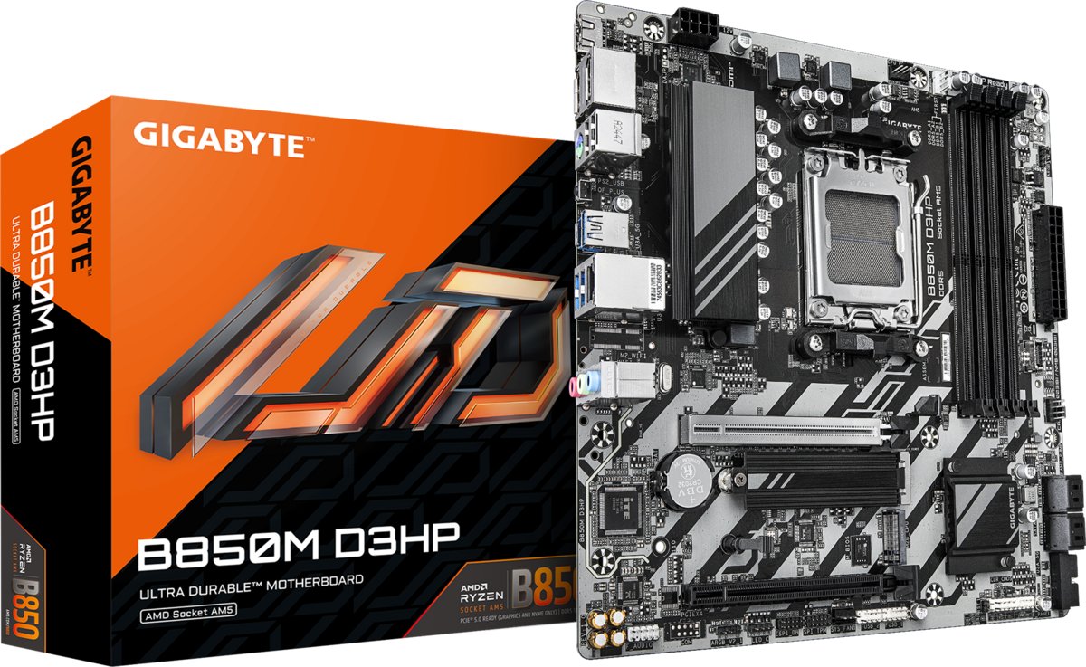 GIGABYTE AMD B850 Gaming Chipset for AMD AM5; 4x Dual DDR5; 2x M2; 1x HDMI 2x DP. .