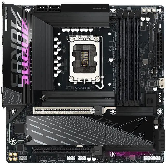 GIGABYTE Intel® B860 Chipset for LGA 1851; 4x DDR5; 3x M2; HDMI/DP/USB4.0 ; mATX.