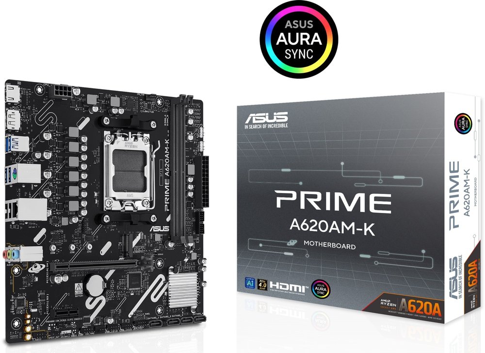 ASUS OP ASUS Motherboard/mATX/AM5/DDR5/2xDIMM/Max.128GB/1xPCIe4x16/1xPCIe3x1/ 1xM.2/4xSATA/1xDP/1xHDMI.