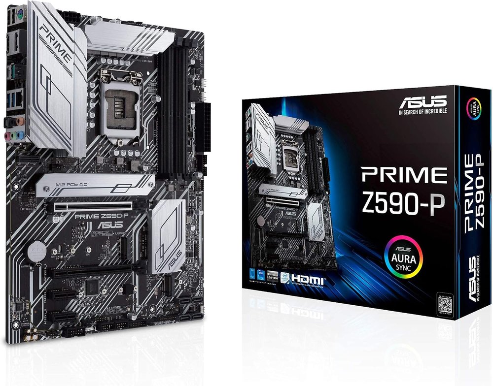 ASUS OP LGA1200 for 10th&11th Gen;Z590;4xDIMM; 128GB;DDR4;1xPCIe4.0/3.0x16;supports 3xM.2 slots&4xSATA;