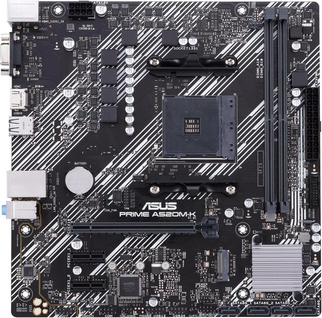 ASUS OP ASUS Motherboard/mATX/AM4/DDR4/2xDIMM/Max.64GB/1xM.2/4xSATA/1xPCIe3x16/ 2xPCIe3x1/1xHDMI/1xD-Sub/RAID.