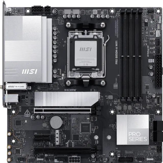 MSI PRO B850M-A AMD AM4 MATX Gaming Motherboard