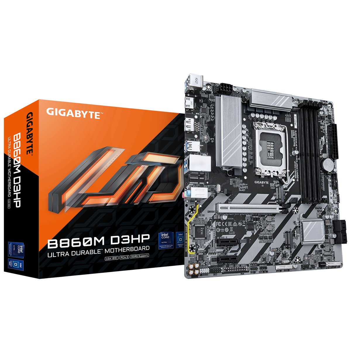 Gigabyte B860M D3HP - 4x DDR5, 2x M.2, LGA1851, mATX