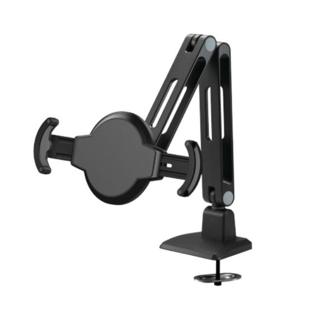 Aavara APC210 display arms clamp base - for upto 11" Tablet / eBook + iPAD series - 2 arms / 3 joints with Tri-Security Mechanism ( arm+ anti-thief+ kensington lock ) - 360 rotation + 180 tilt + 230 swivel angle adjustable - retail pack
