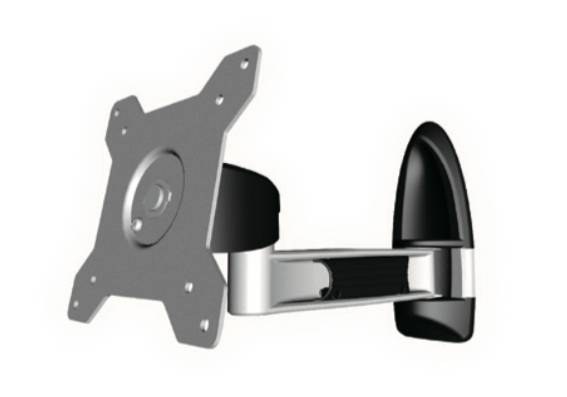 Aavara AR110 wall-mount LCD monitor arms , 1 arm with 2 jointed pivot points , +/-20 tilt , +/-20 swivel , 90 rotateable , with safety lock , with ExperTorque technology , with smart cable management , compliant with VESA FPMPMI standards , vesa wall-mount : 100x100 / 75x75mm ; dim : 115x180x265mm , profile from wall: max85-265mm , support up to 12Kg