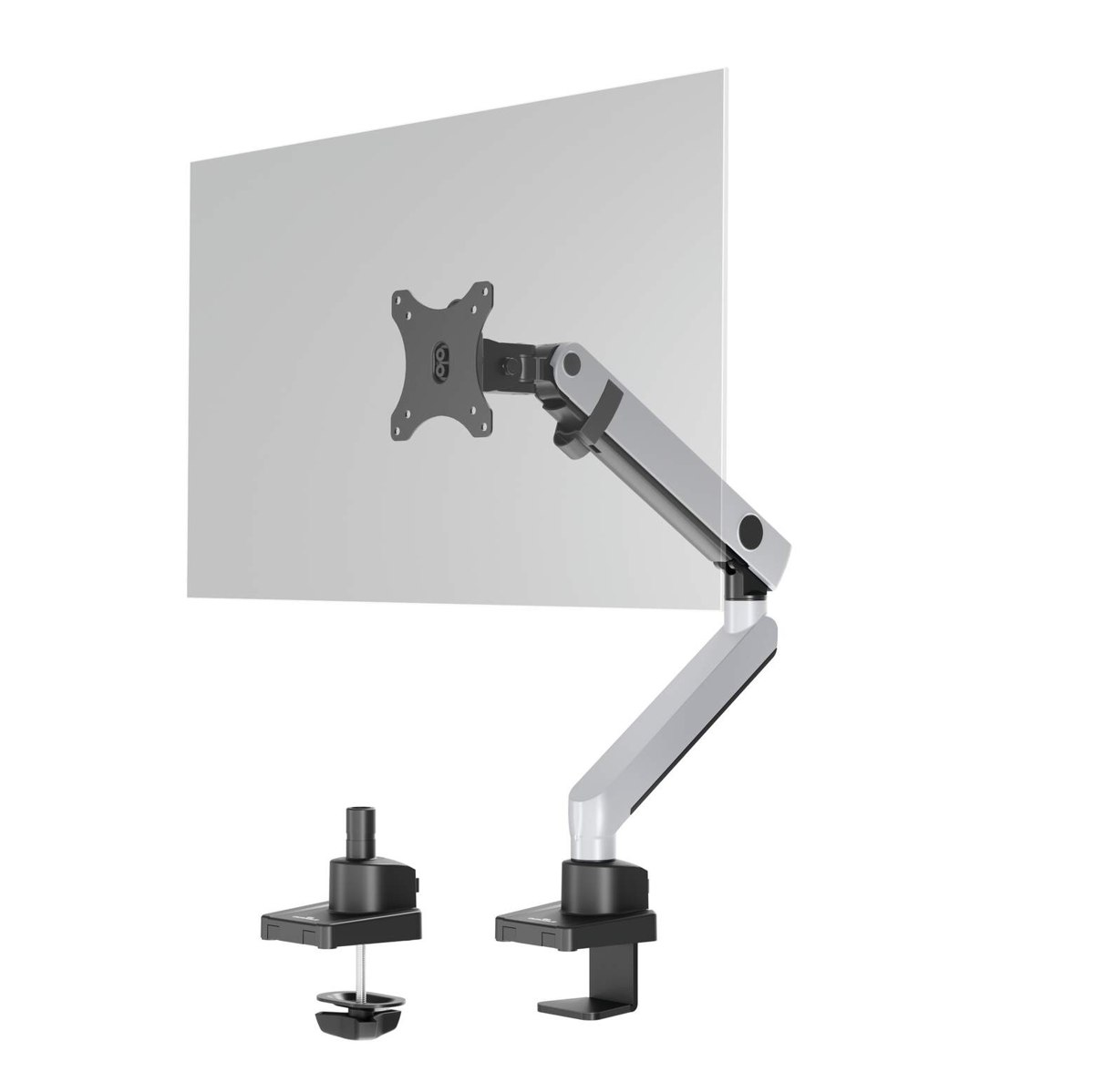 Durable Monitor Mount Select With Arm For 1 Screen: Desk Clamp Silve