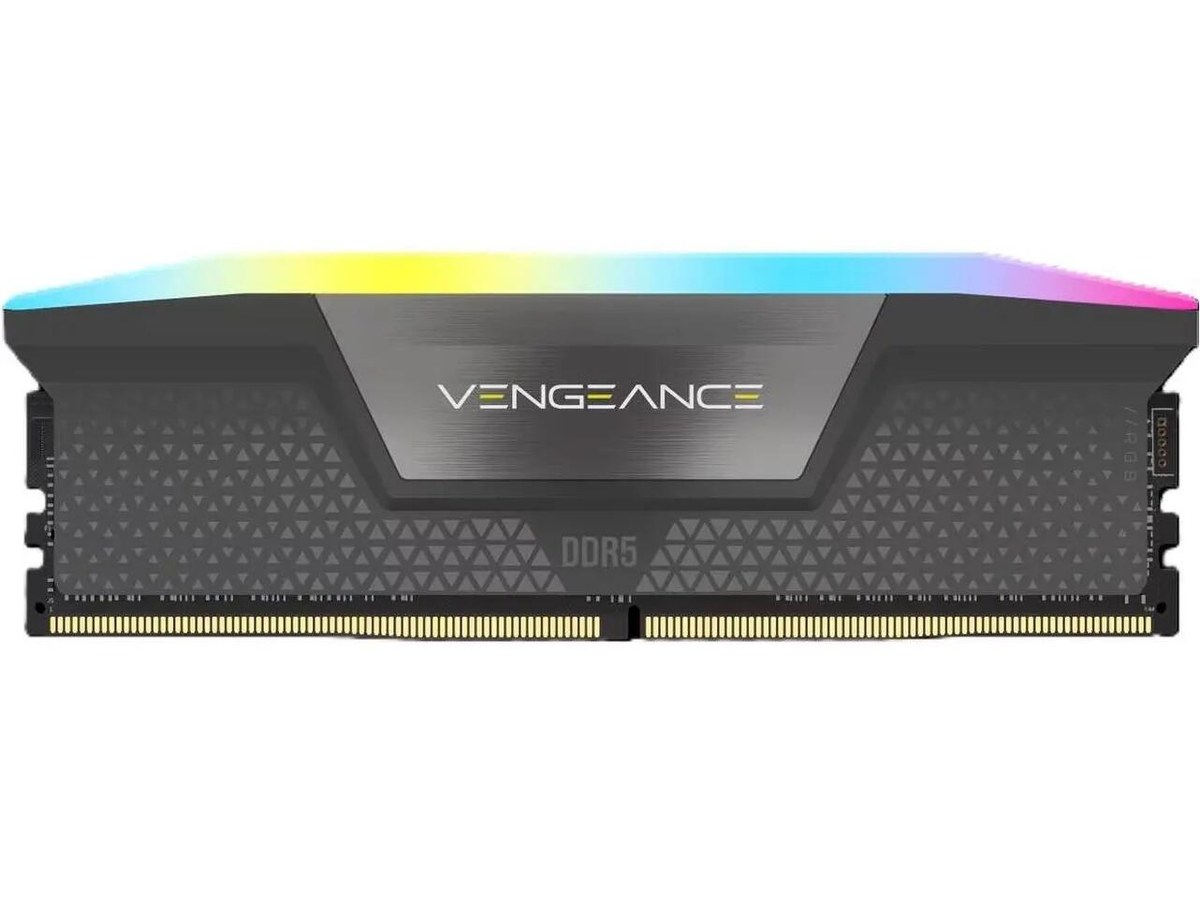 CORSAIR VENGEANCE RGB DDR5 16GB (1 x 16GB) DDR5 6000 CL38-48-48-96 1.35V Intel XMP & AMD EXPO - GREY