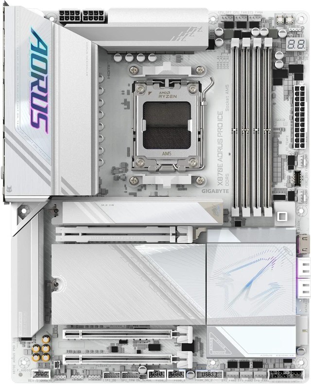 GIGABYTE Aorus AMD X870 Chipset for AMD AM5; 4x DDR5; 4x M2; 2x HDMI (1x front)/2 x USB4® USB Type-C®; ATX