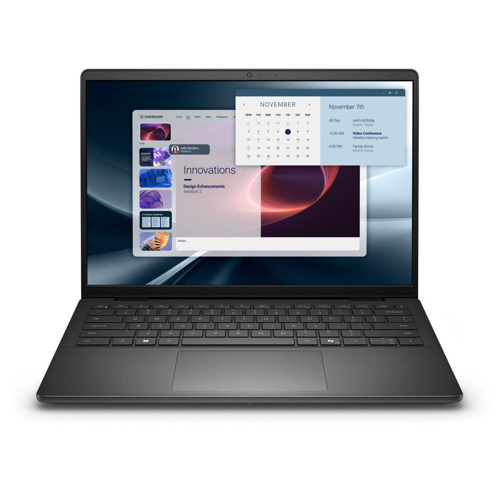 Dell Pro 14 Essential PV14255, Carbon Black, 14.0-inch FHD+ (1920x1200) Anti-Glare Non-Touch 300nits WVA/IPS Display, AMD Ryzen(TM) 7 250 Processor (8 cores, up to 5.1Ghz), 16GB, 1x16GB, DDR5, 5600MT/s Single Channel, 512GB M.2 PCIe NVMe Solid State 