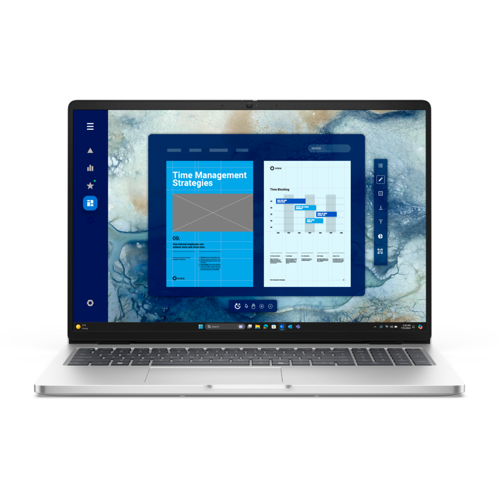 Dell Pro 16 (PC16250), Grey, 16", Non-Touch, FHD+, 300 nit, 45% NTSC, Anti-Glare, FHD+IR Cam, Intel(R) Core(TM) 5 120U (10 cores, up to 5.0 GHz), 16 GB: 1 x 16 GB, DDR5, 5600 MT/s 2 x Slots MAX 64GB, 512 GB SSD M.2 2230 PCIe Gen4, RJ45 Included, Wind