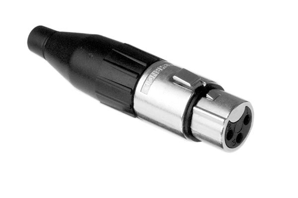 Amphenol Female XL 3 Inline, Stamped contacts, Nickel finish