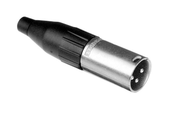Amphenol Male XLR 3 Inline, Machined contacts, Nickel finish