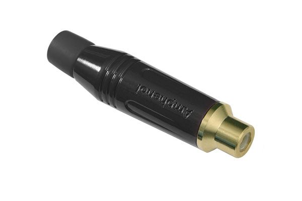 Amphenol RCA female, inline, gold plated contacts, black