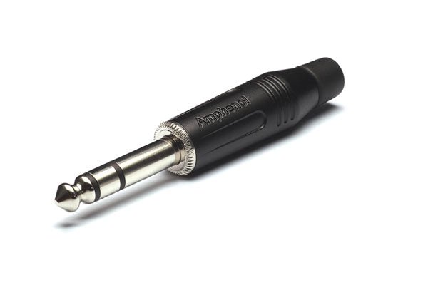 Amphenol Stereo Jack Plug Diecast Shell Blck