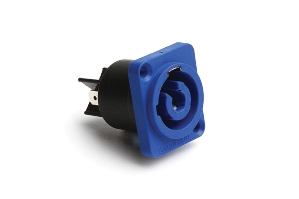 Amphenol 3 pole, Chassis connector D type keyed for power-in