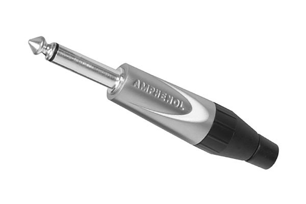 Amphenol Mono Jack diecast, Thermoplastic Back, Satin finish