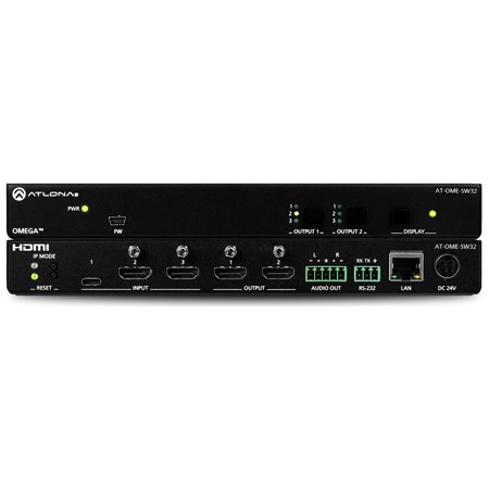 Atlona Omega Matrix Switcher with 2x HDMI and 1x USB-C and 2x HDMI output