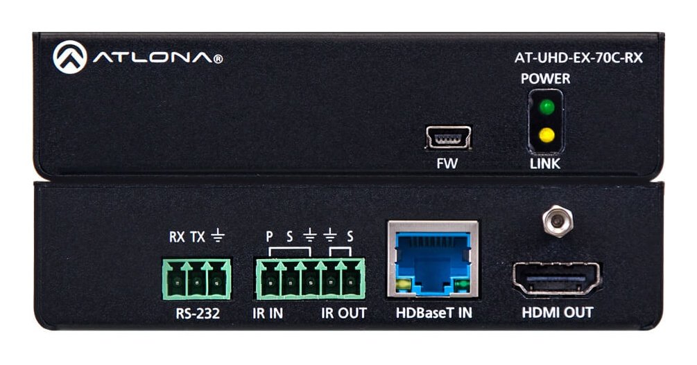 Atlona 4K/UHD HDMI Over HDBaseT Receiver with Control and PoE
