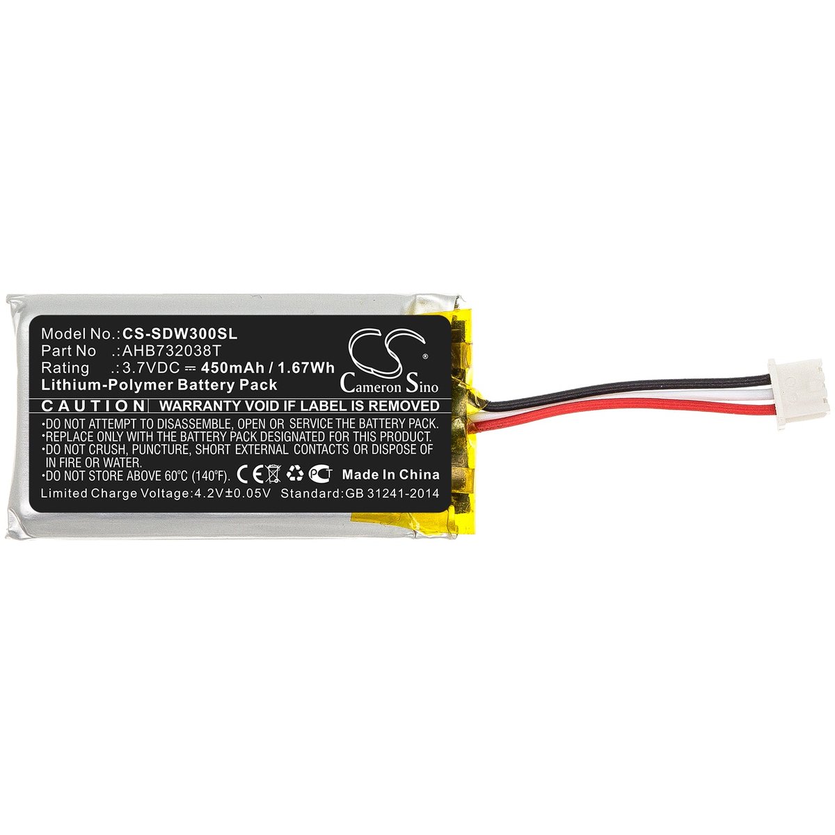 Cameron Sino Compatible Replacement Battery for EPOS SDW 30,SDW 60,DW 30 HS,SDW 60 HS,SDW 5066-5063,SDW 5036-5033,SDW 5066,SDW 5065,SDW 5064,SDW 5063,SDW 5036,SDW 5035,SDW 5034,SDW 5033,SDW 30 HS,SDW Pro 1,SDW Pro 2,IMPACT S