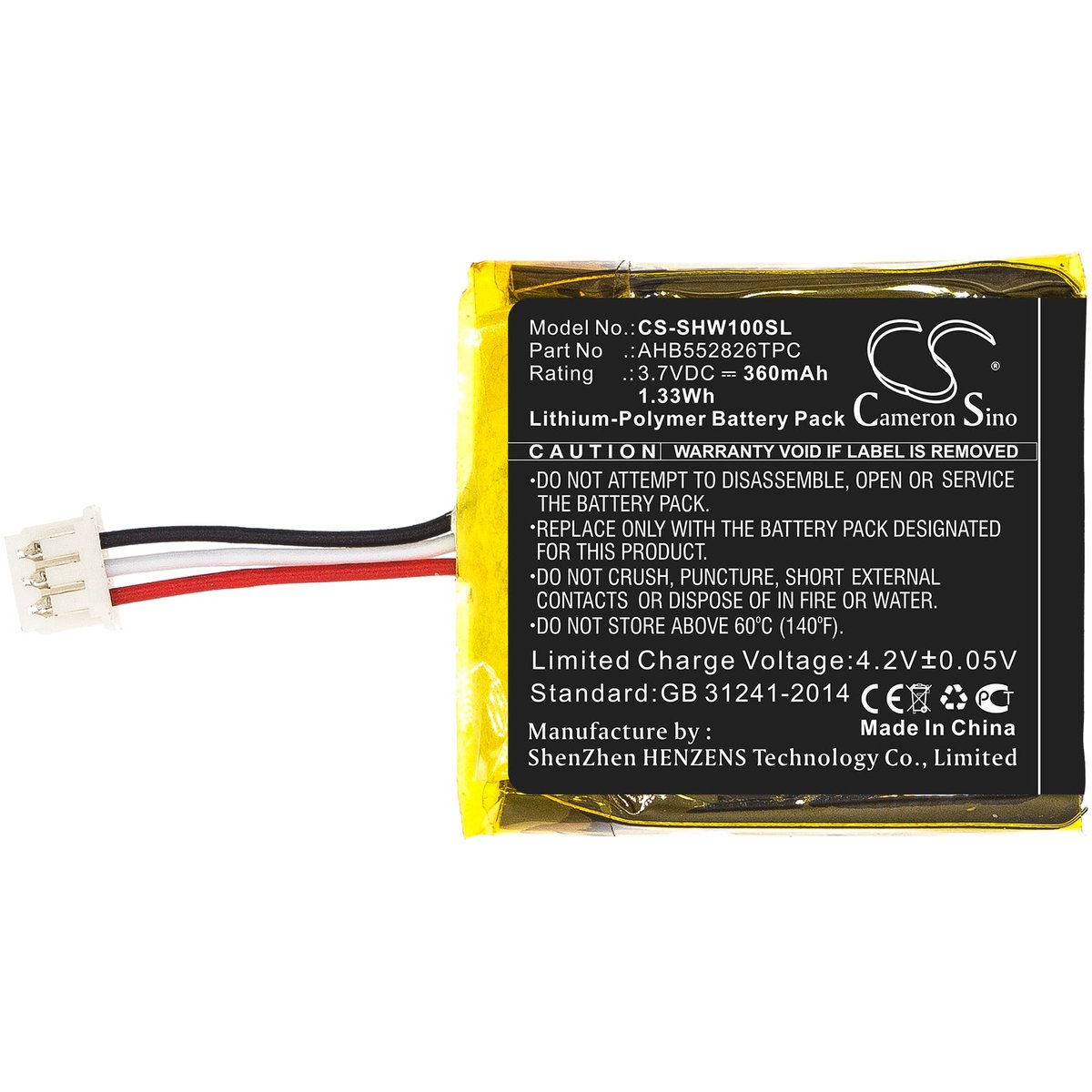 Cameron Sino Compatible Replacement Battery for EPOS SDW 10,SDW 10 HS,SDW 5013,SDW 5014,SDW 5015,SDW 5016,DW 10,EPOS SDW 10,IMPACT SDW 5016,IMPACT SDW 5015,IMPACT SDW 5014,IMPACT SDW 5013,IMPACT SDW 10 HS