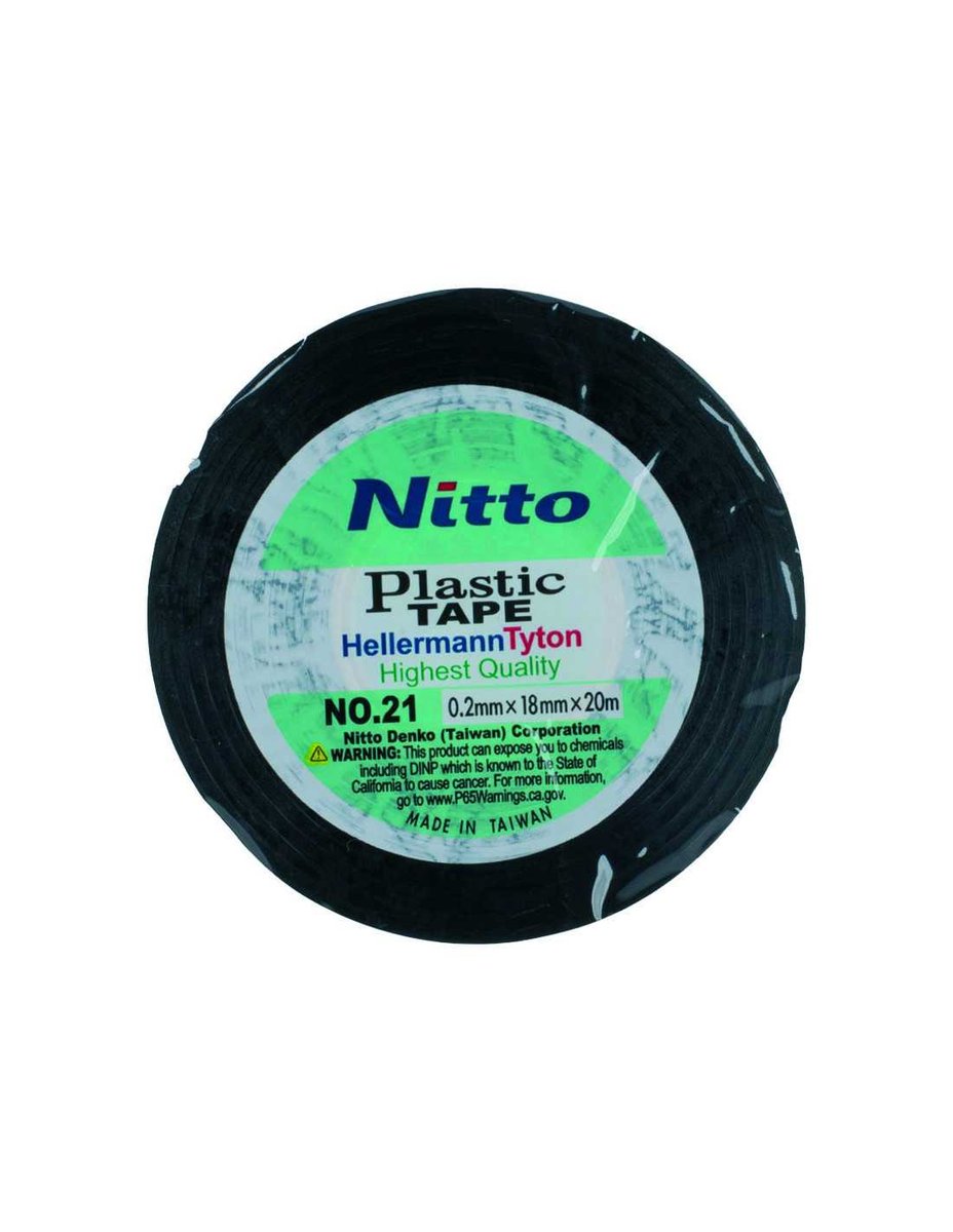 Nitto Electrical Insulation Tape (Type21) 0.2x18mmx20m, black