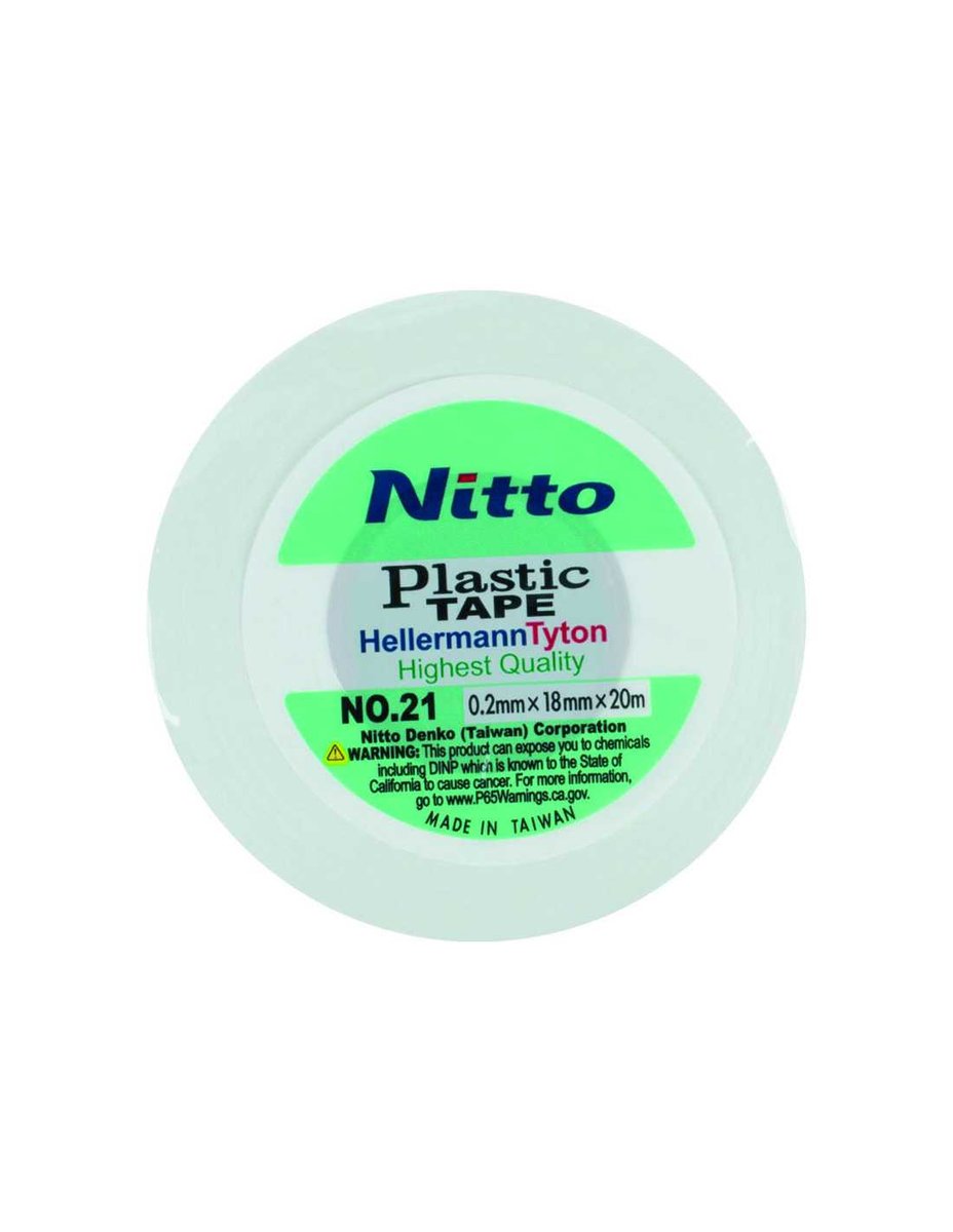 Nitto Electrical Insulation Tape (Type21) 0.2x18mmx20m, white