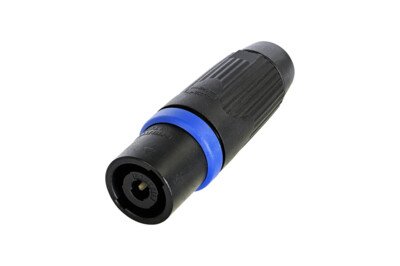 Neutrik speakON, splashproof IP54 , 4-pole , metal-, Soldering-male connector, silver plated contact(s), straight, max. 6 mm_, chrome-plated