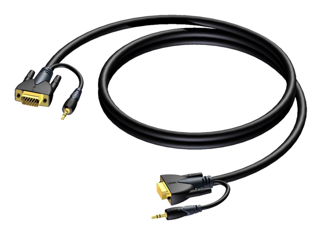Procab SVGA male & 3.5 mm Jack male stereo - SVGA male & 3.5 mm Jack male stereo 25 meter