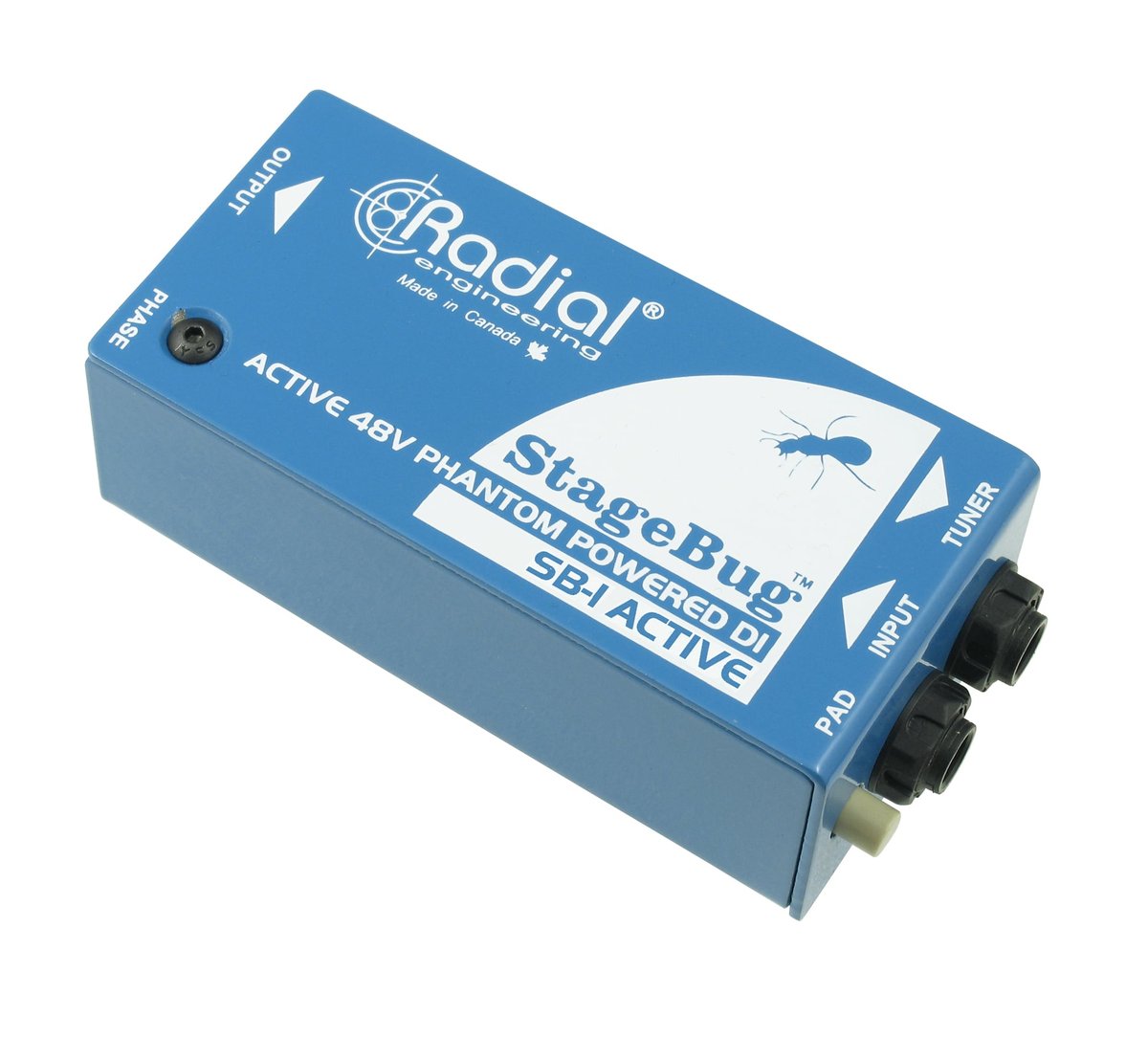 Radial Engineering Radial StageBug SB-1 Active Compact active DI for acoustic guitar & bass, 48V phantom powered