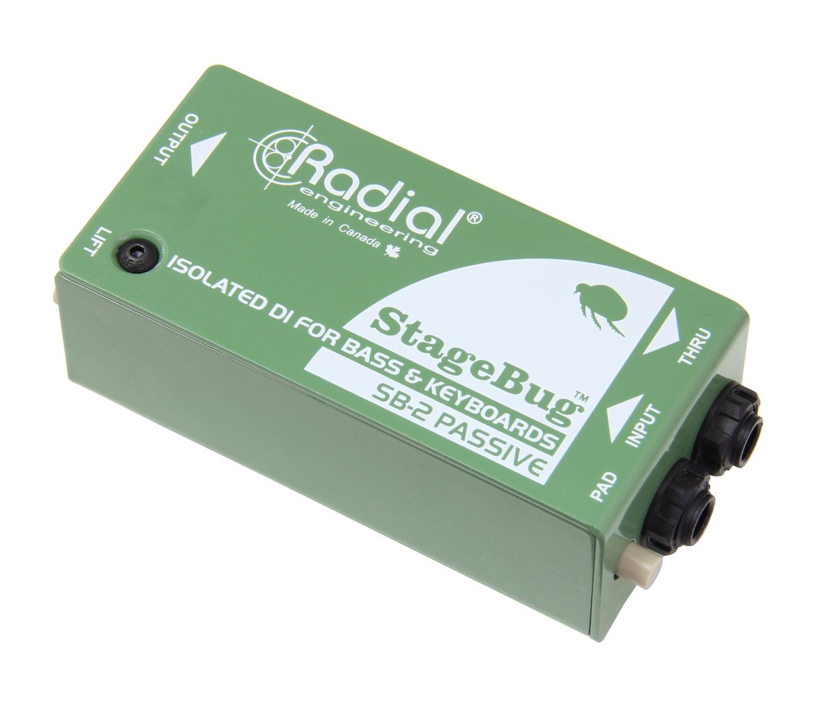 Radial Engineering Radial StageBug SB-2 Passive Compact passive DI for bass & keyboards w/ stereo to mono mix